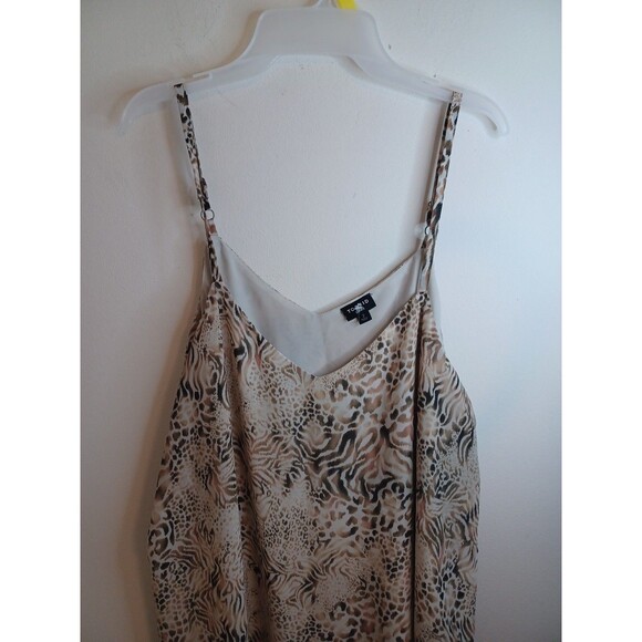Torrid Sophie 2 Tank Top Animal Print Sheer Lightweight Adj Spaghetti Straps - Picture 2 of 8